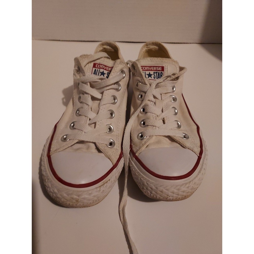Converse Chuck Taylor All Star Low Womens Size 7 White Canvas Sneaker Shoes